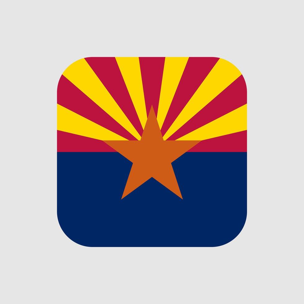 Arizona state flag. Vector illustration.