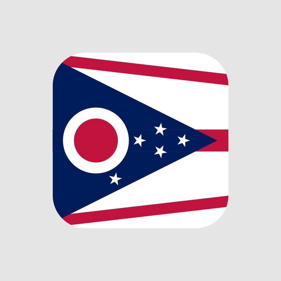 bandera del estado de ohio. ilustración vectorial vector