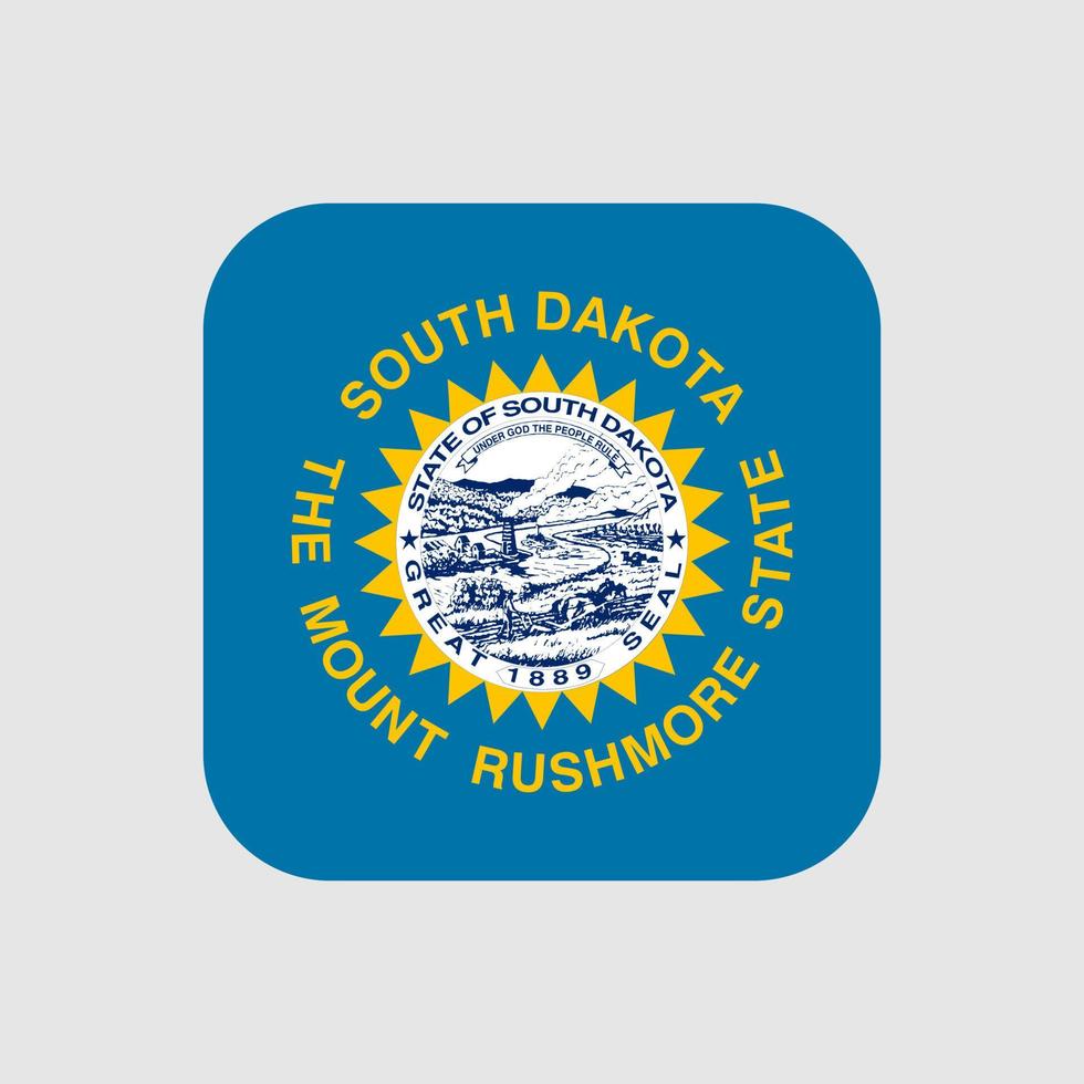 South Dakota state flag. Vector illustration.