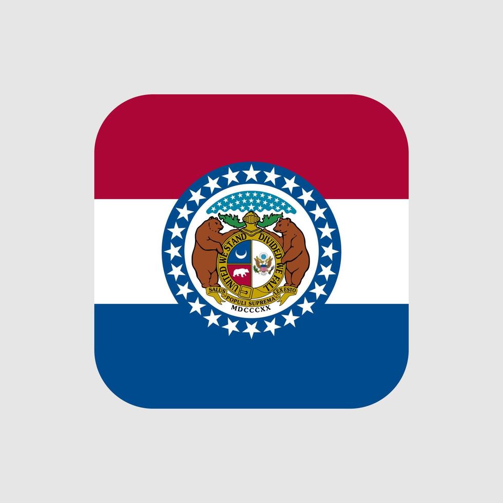 Missouri state flag. Vector illustration.