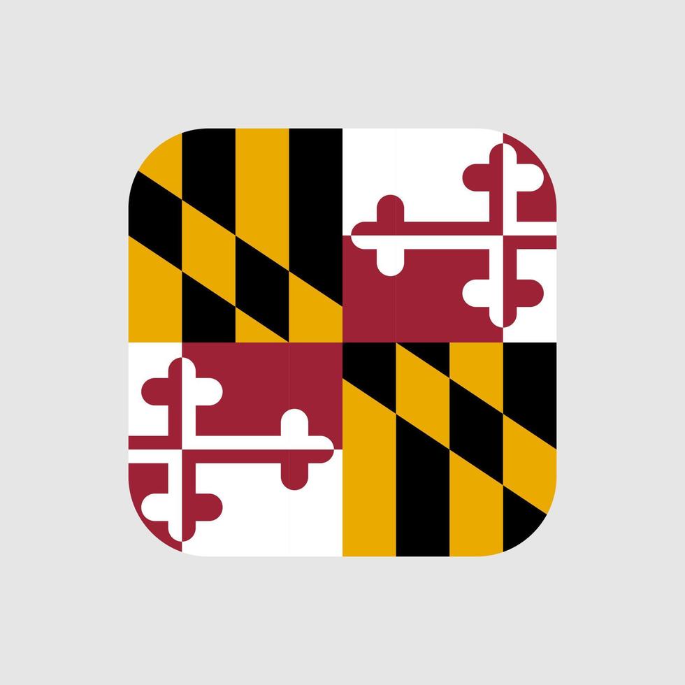 Maryland state flag. Vector illustration.