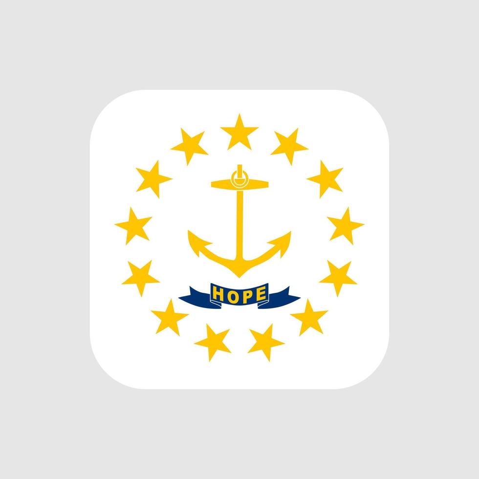 Rhode Island state flag. Vector illustration.