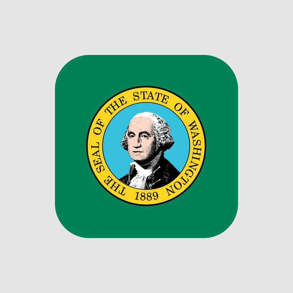 Washington state flag. Vector illustration.