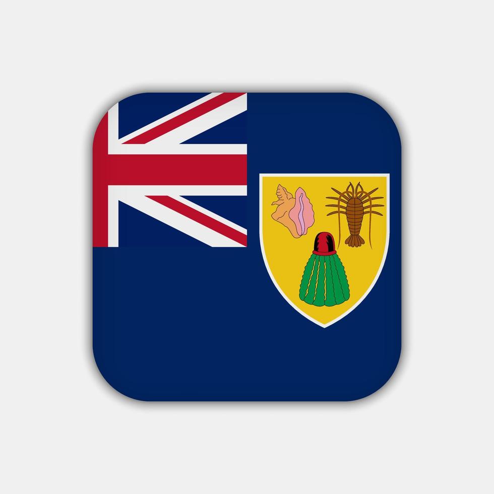 Turks and Caicos Islands flag, official colors. Vector illustration.