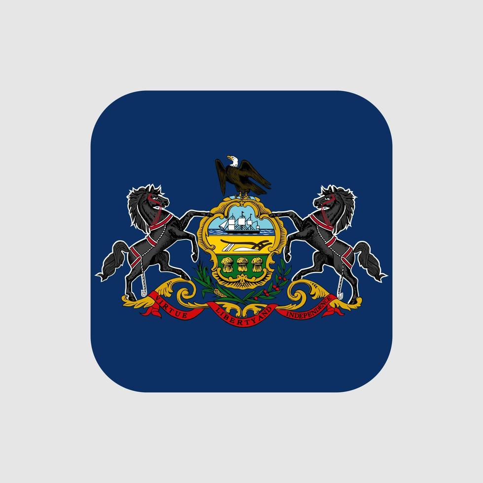 Pennsylvania state flag. Vector illustration.