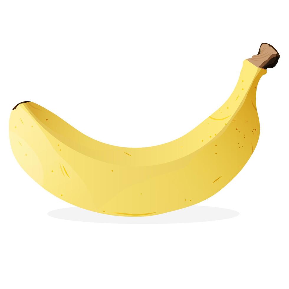 Cartoon banana vector isolated illustration. Cartoon fruit