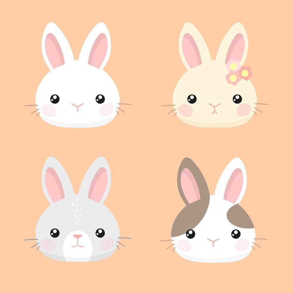 conjunto de caras de conejos de dibujos animados. lindos conejitos vector ilustración aislada 11141839 Vector en Vecteezy conjunto de caras de conejos de dibujos animados. lindos conejitos vector ilustración aislada 11141839 Vector en Vecteezy