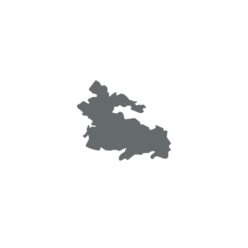 logotipo o icono del mapa de la isla de Hurst vector
