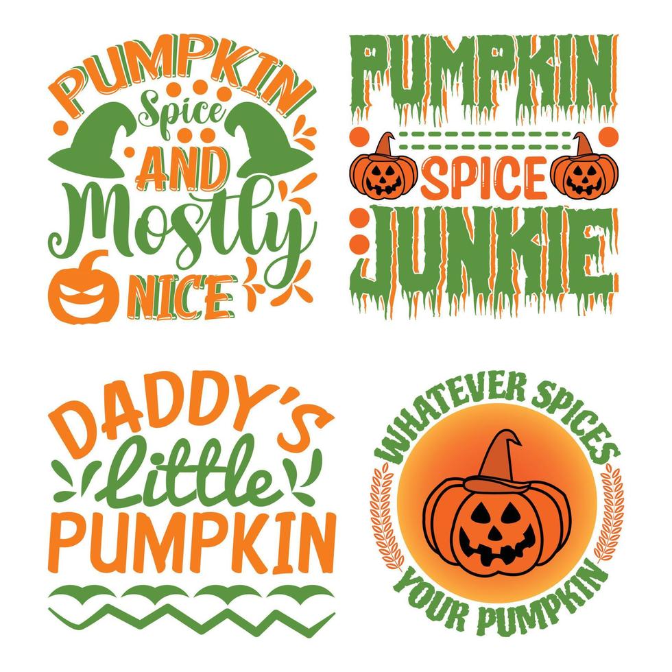 Pumpkin t shirt design Bundle vector
