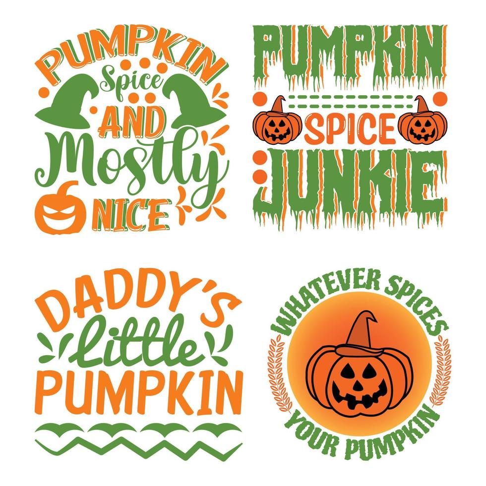 Pumpkin t shirt design Bundle vector