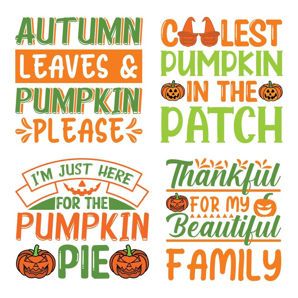 Pumpkin t shirt design Bundle vector