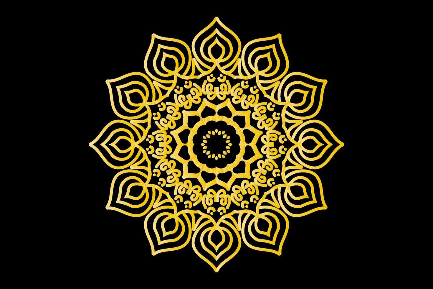 mandala abstracto dorado, mandala de flores, círculo, elipse, exclusivo, color pavo real, adornado, naturaleza, tradición, marca, ornamento, vector