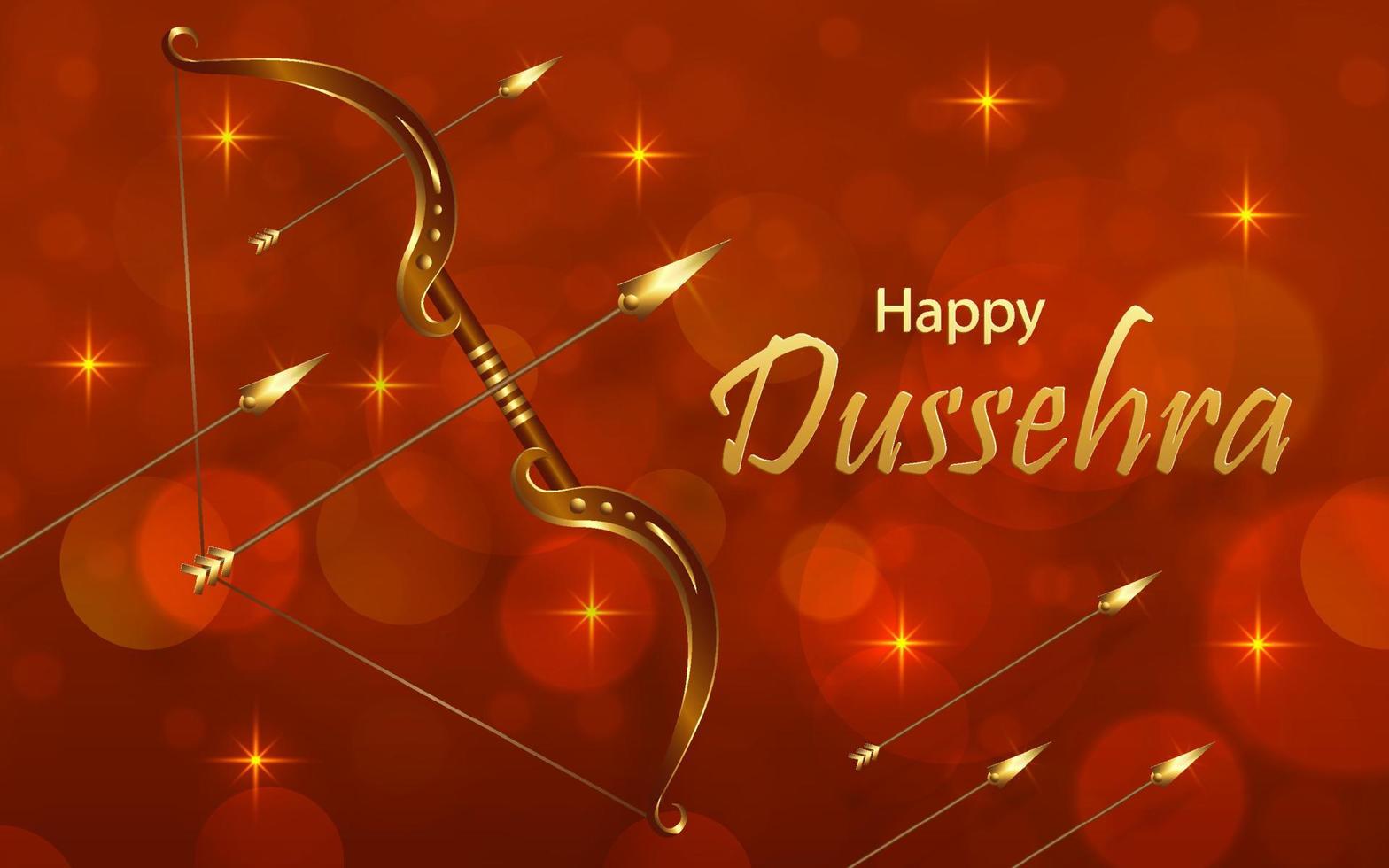 Happy Dussehra festival celebration vector