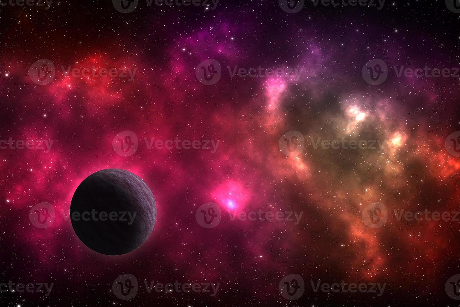 Space background with planet. photo