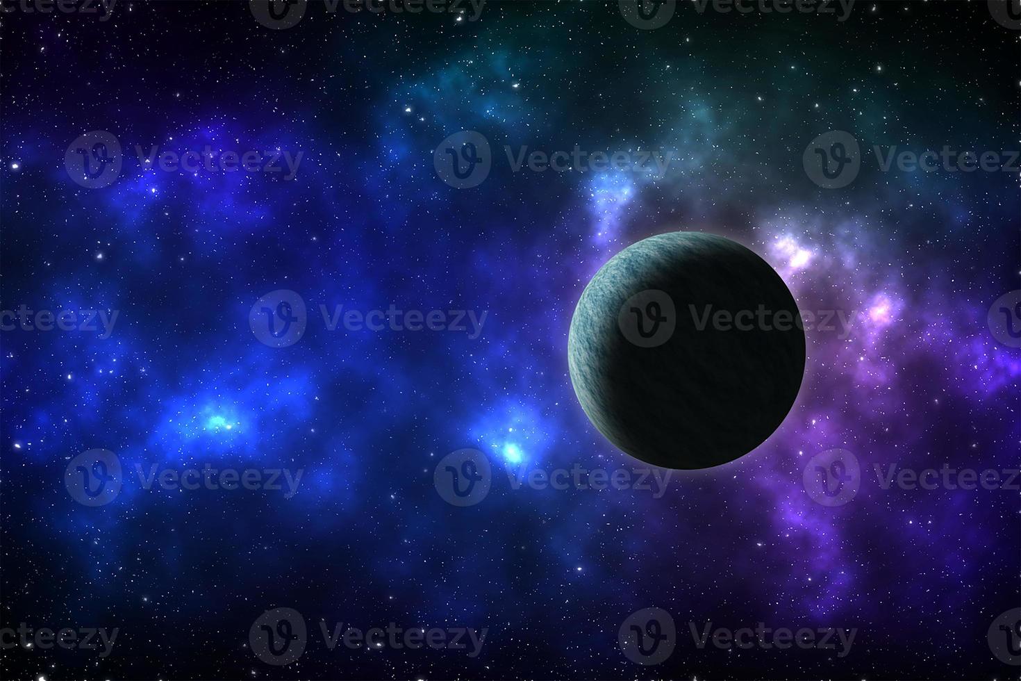 Space background with planet. photo