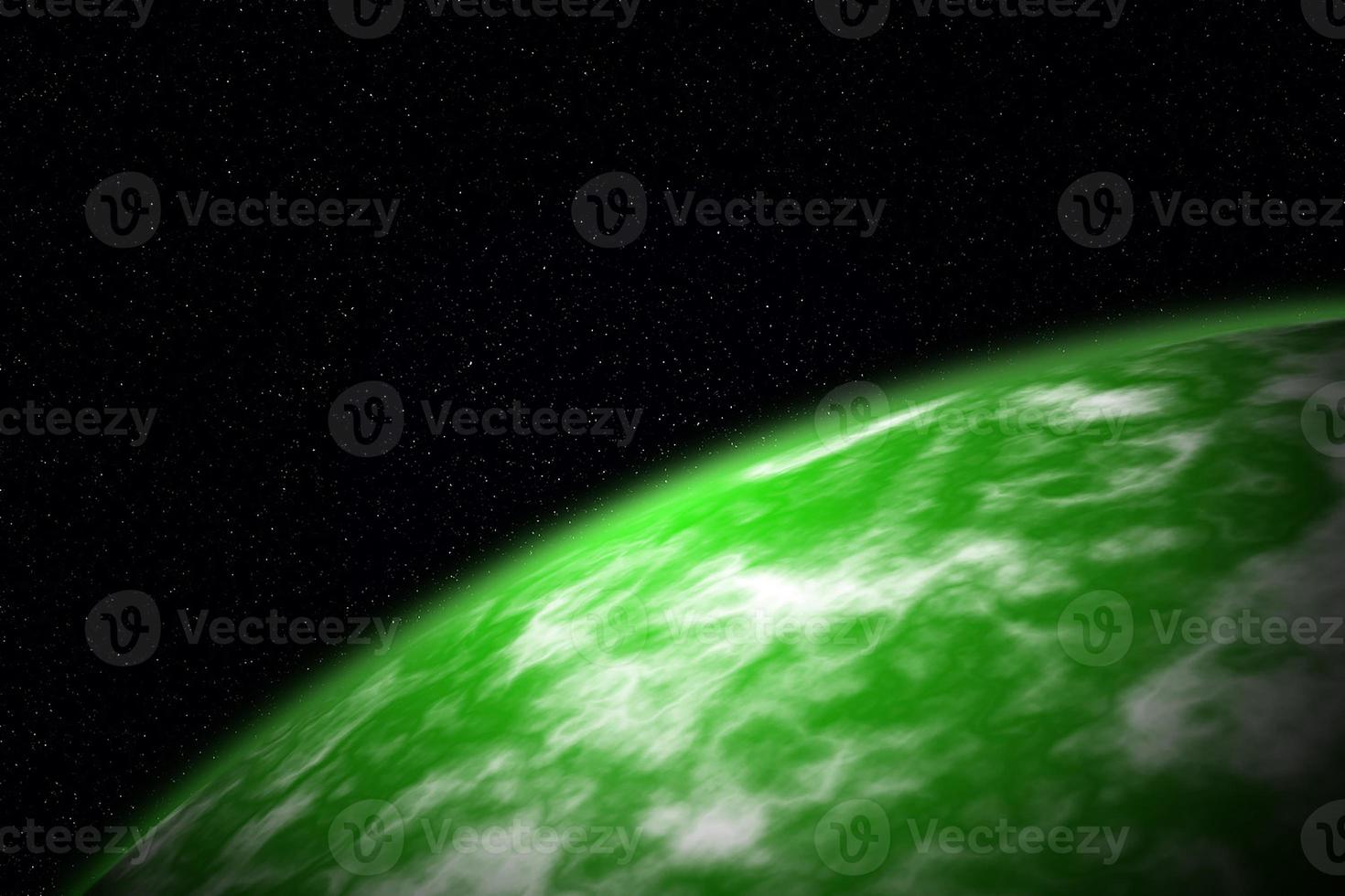 Planetary Horizon in Deep Space photo