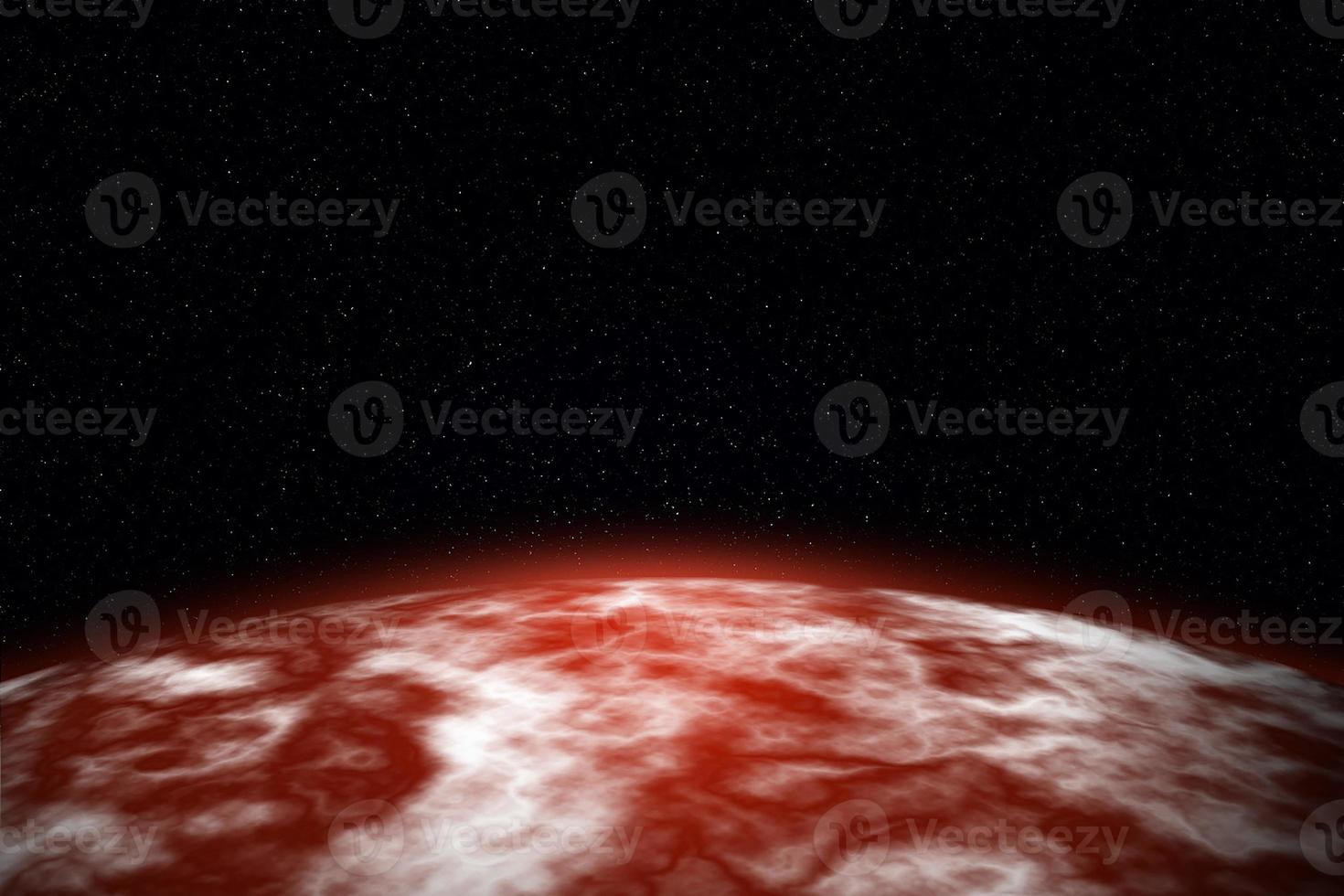 Planetary Horizon in Deep Space photo