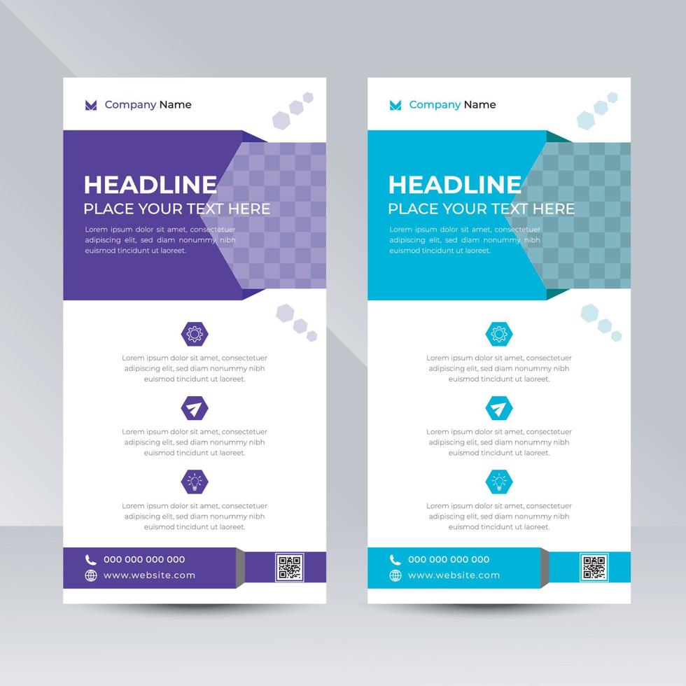 Modern Roll Up Banner Design Template vector