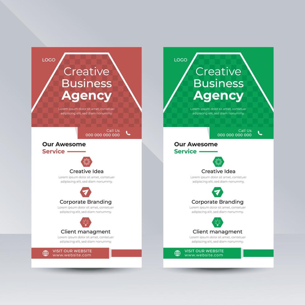Modern Roll Up Banner Design Template vector