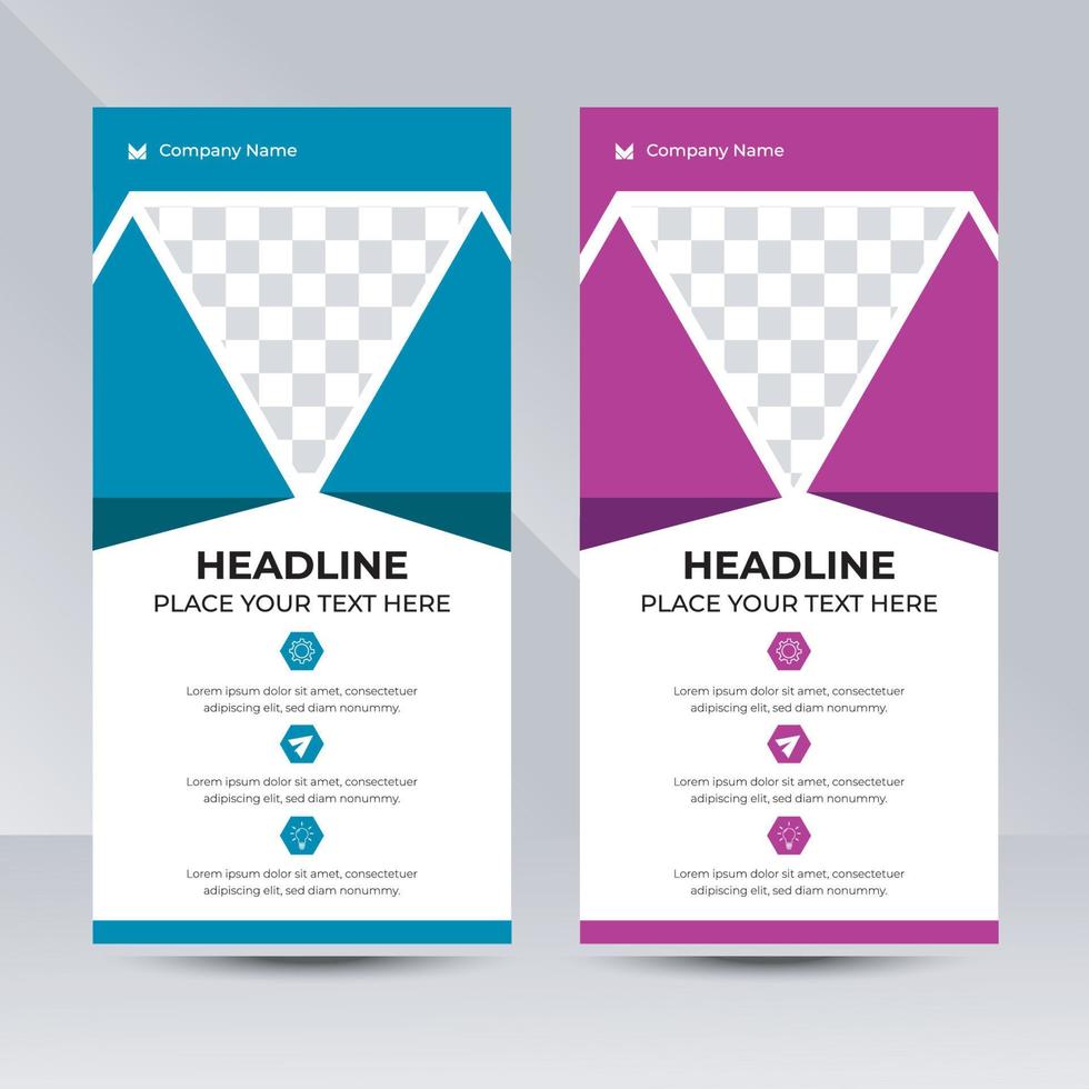 Modern Roll Up Banner Design  Template vector