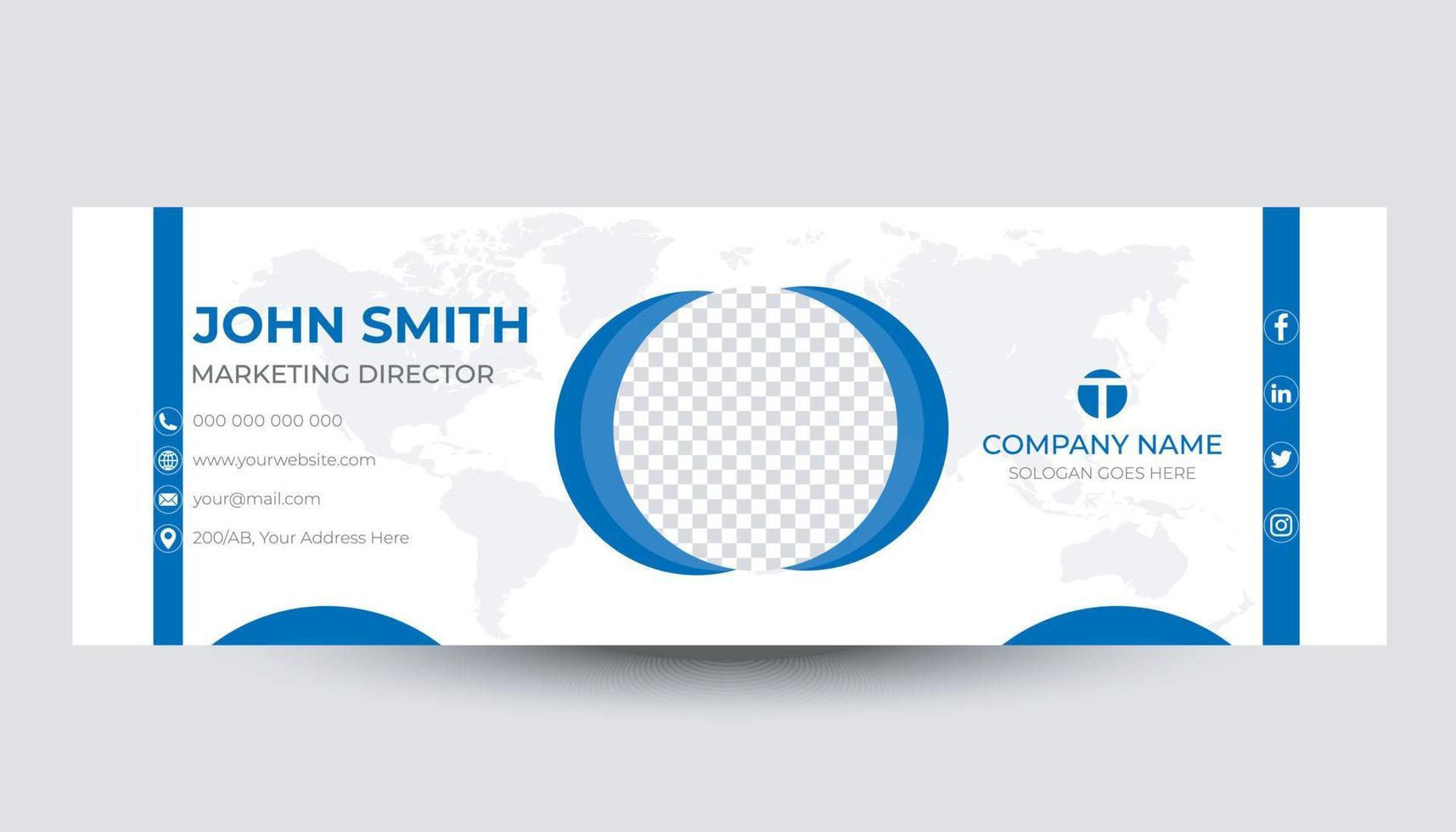 Modern Email Signature Design Template vector