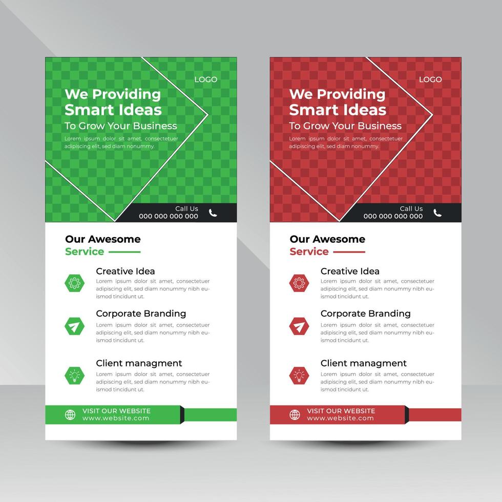 Modern Roll Up Banner Design Template vector