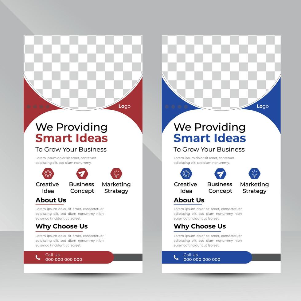 Modern Roll Up Banner Design Template vector