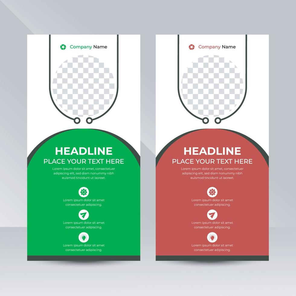 Modern Roll Up Banner Design Template vector