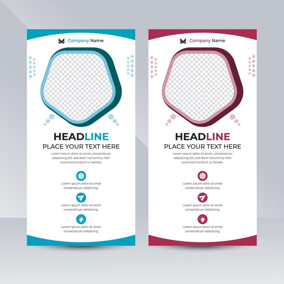 Modern Roll Up Banner Design Template vector