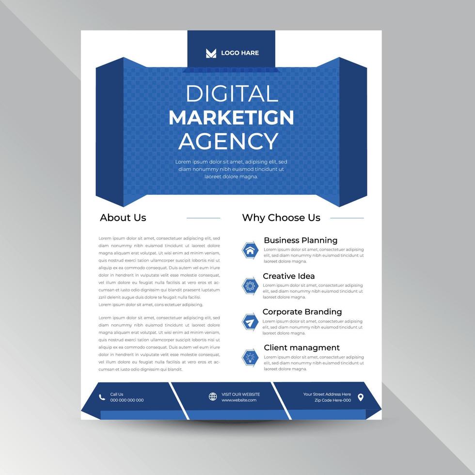 Modern Flyer Design Template vector