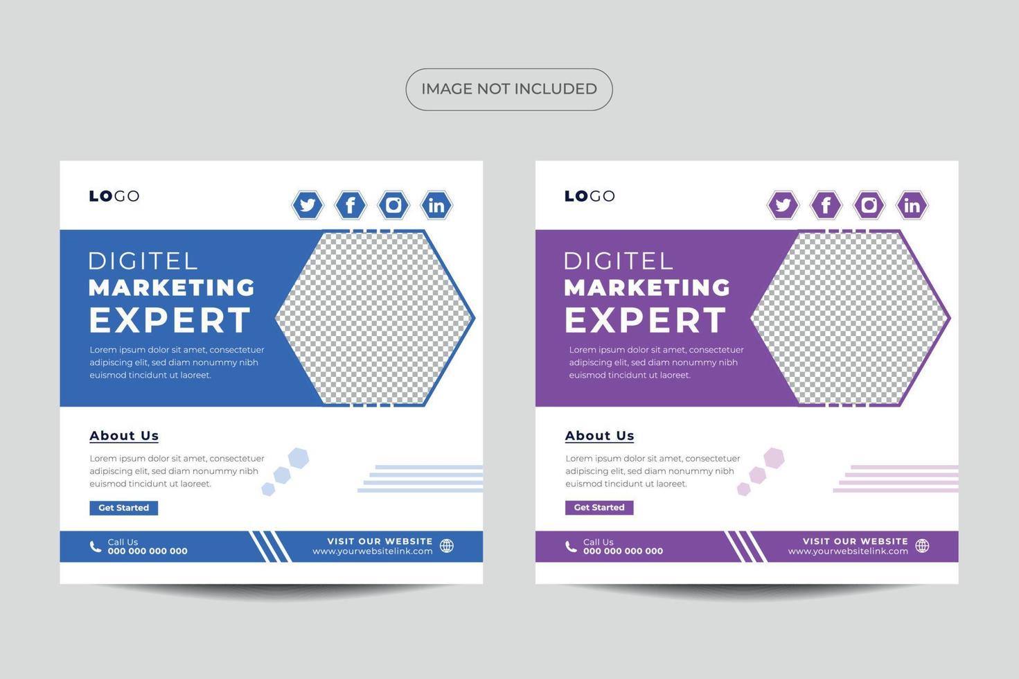 Modern Social Media Design Template vector