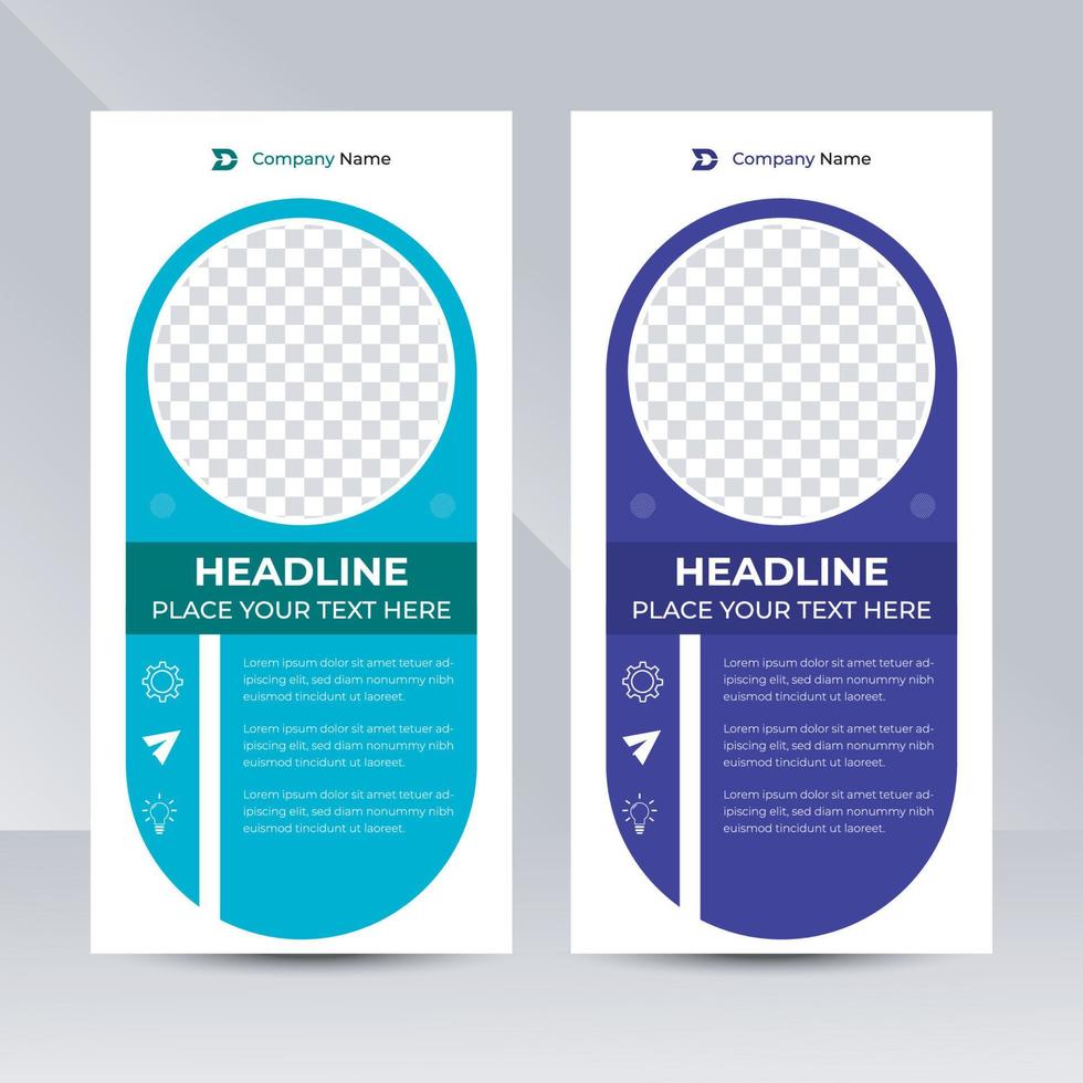 Modern Roll Up Banner Design Template vector