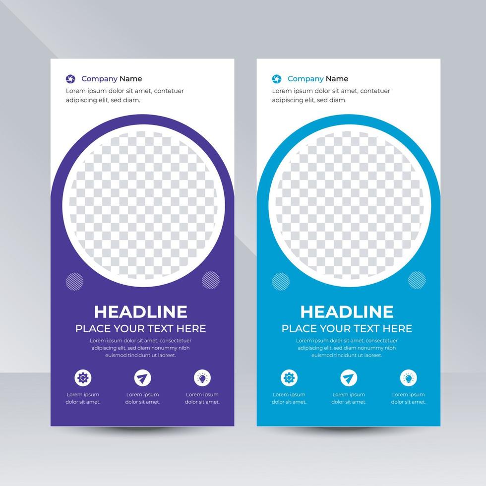 Modern Roll Up Banner Design Template vector