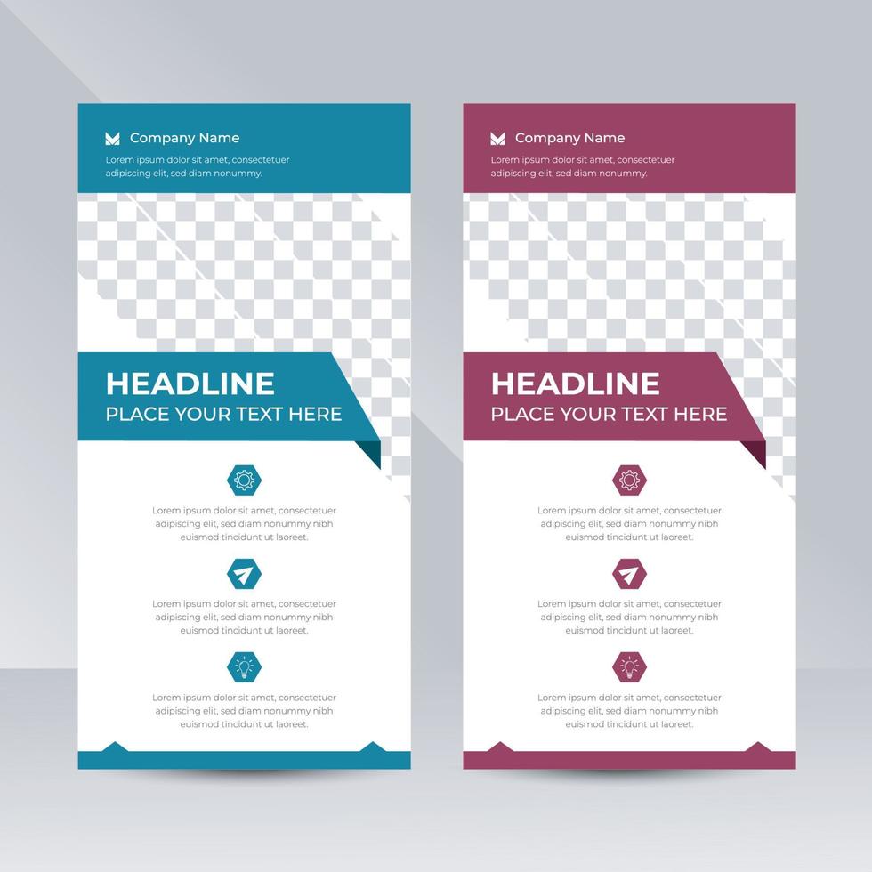 Modern Roll Up Banner Design  Template vector