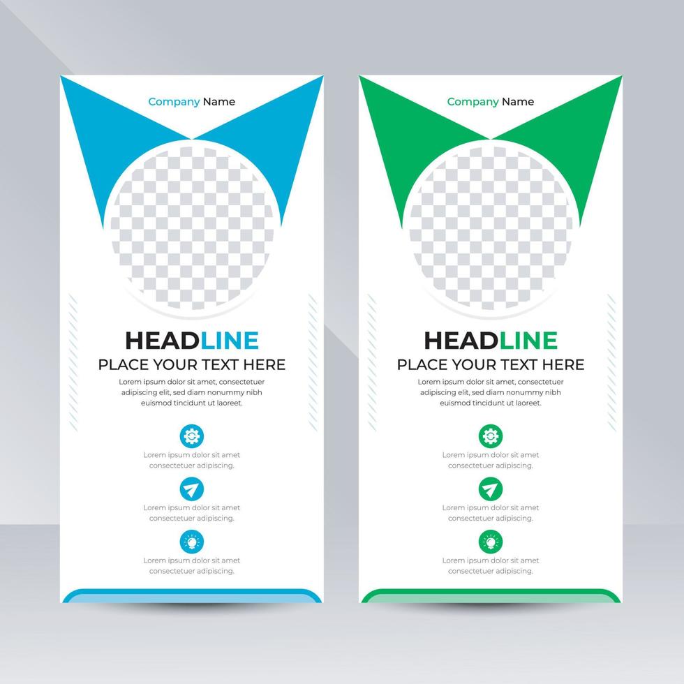 Modern Roll Up Banner Design Template vector