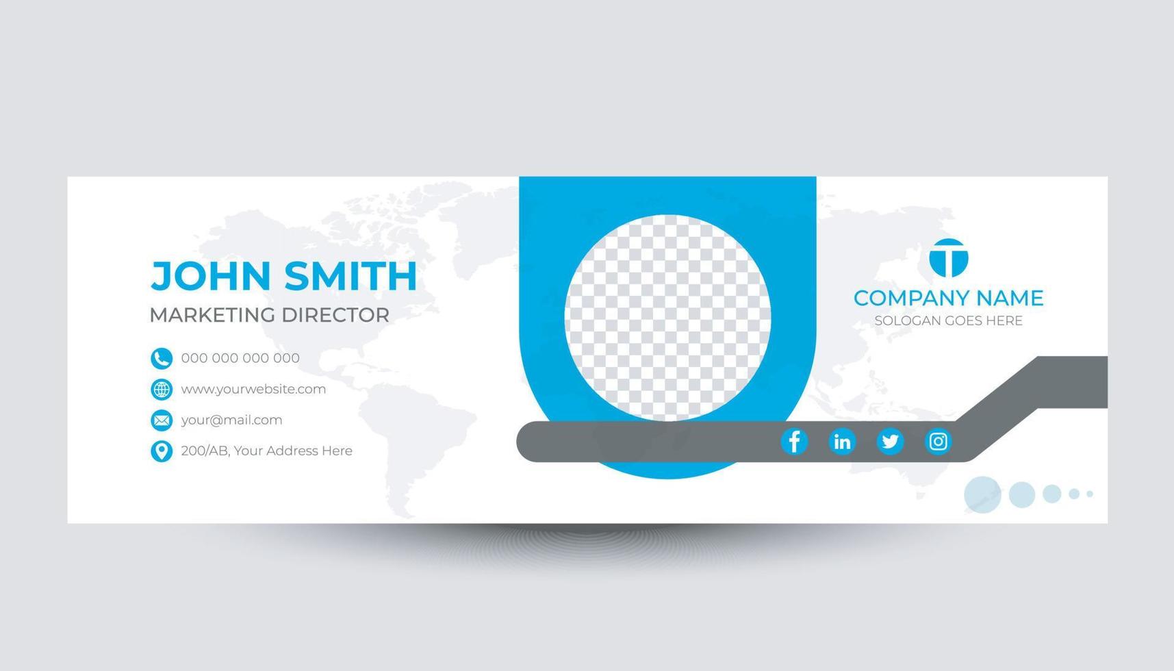 Modern Email Signature Design Template vector