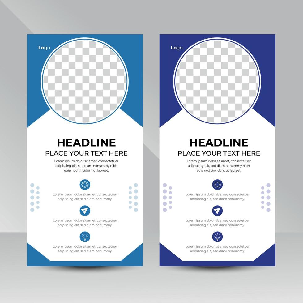 Modern Roll Up Banner Design Template vector