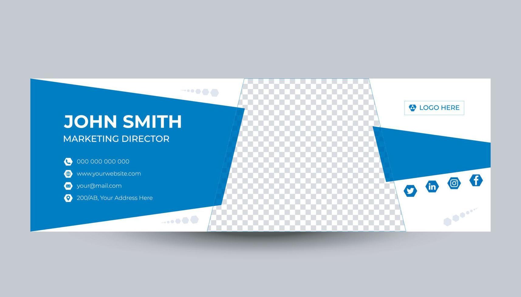 Modern Email Signature Design Template vector