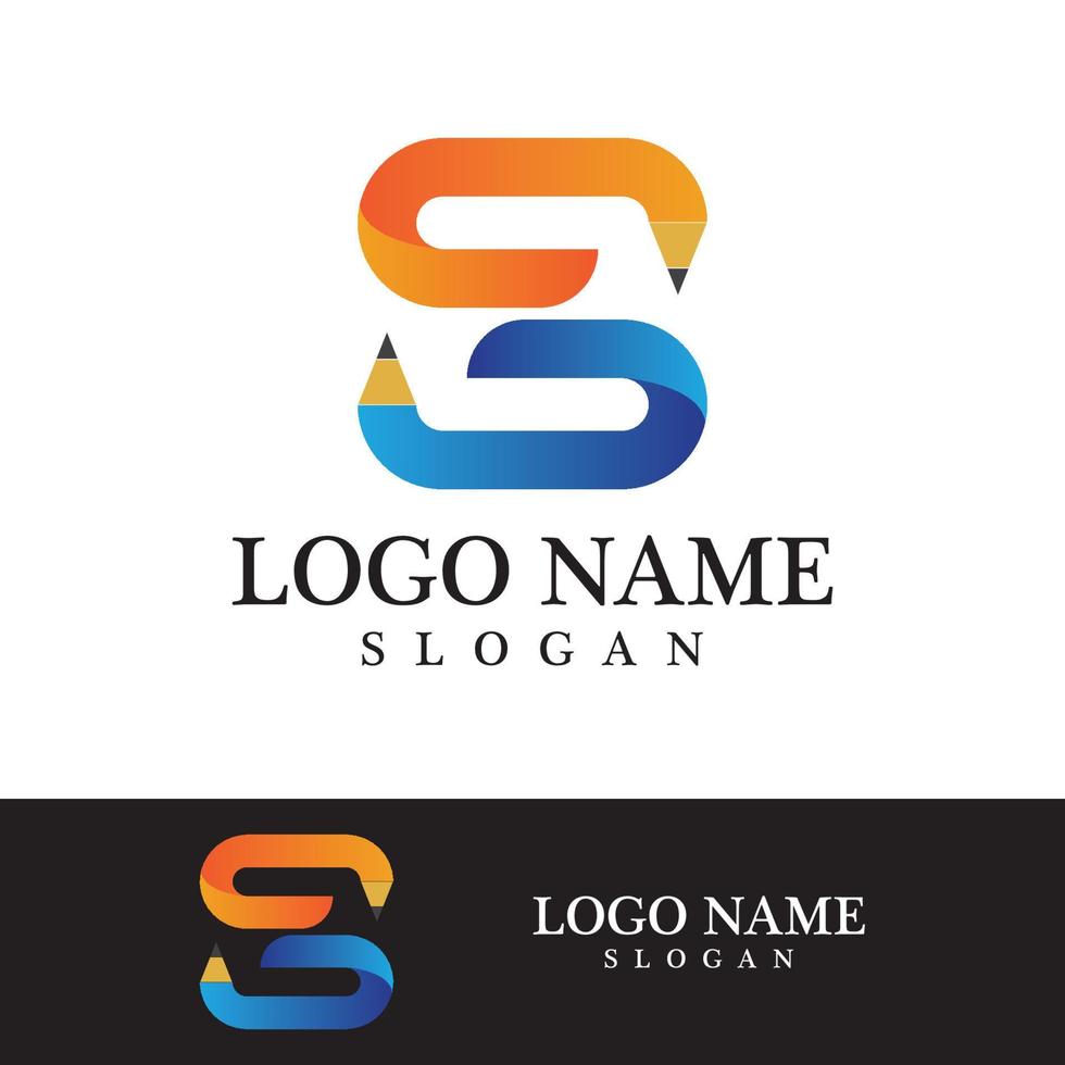 logotipo de la letra s corporativa empresarial vector