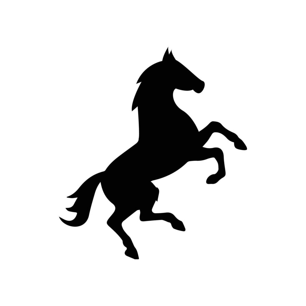 silhouette of a horse isolated on white vector