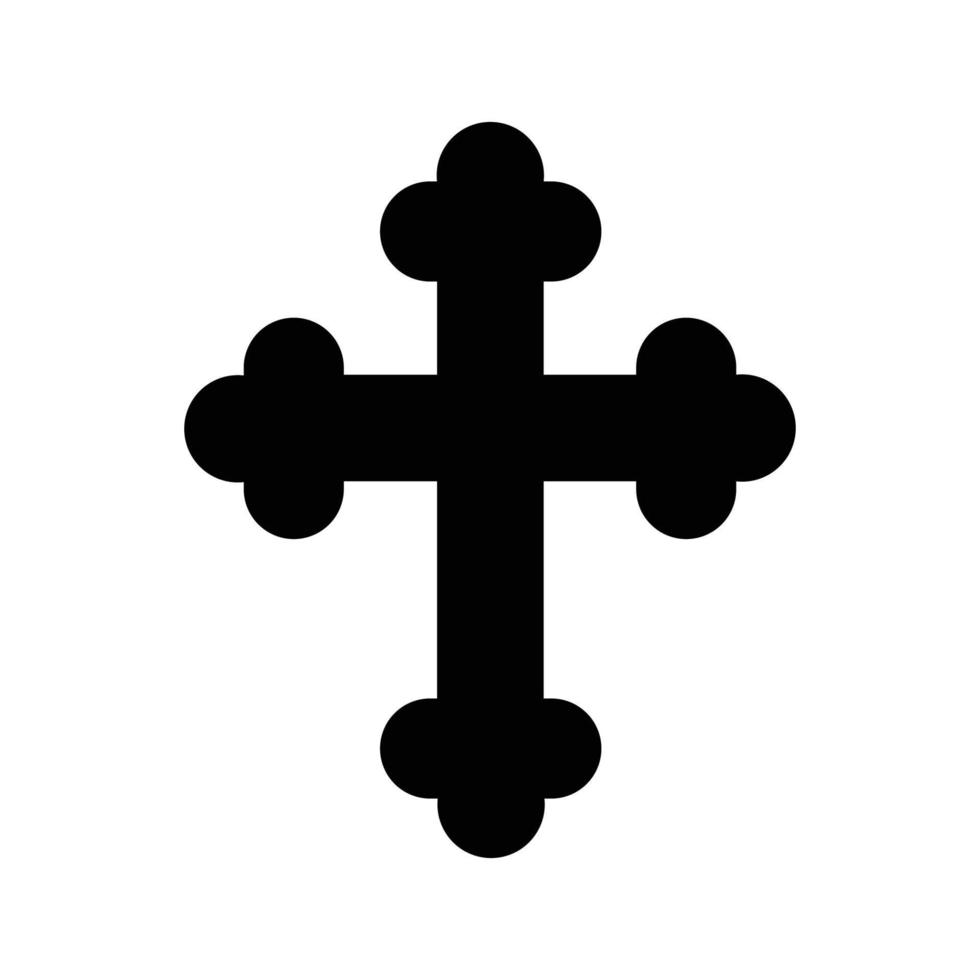 black and white cross vector