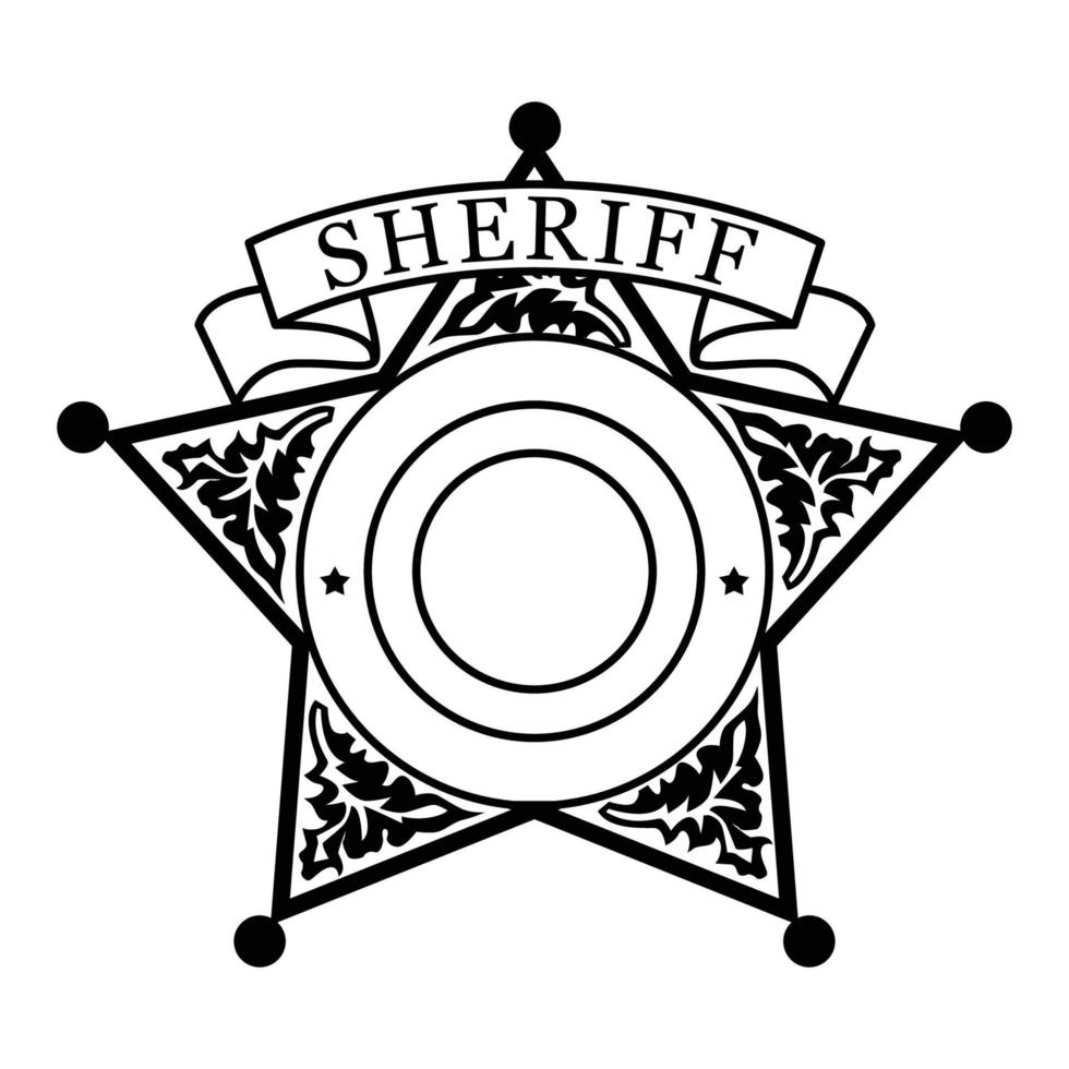 Vector illustration of sheriff badge