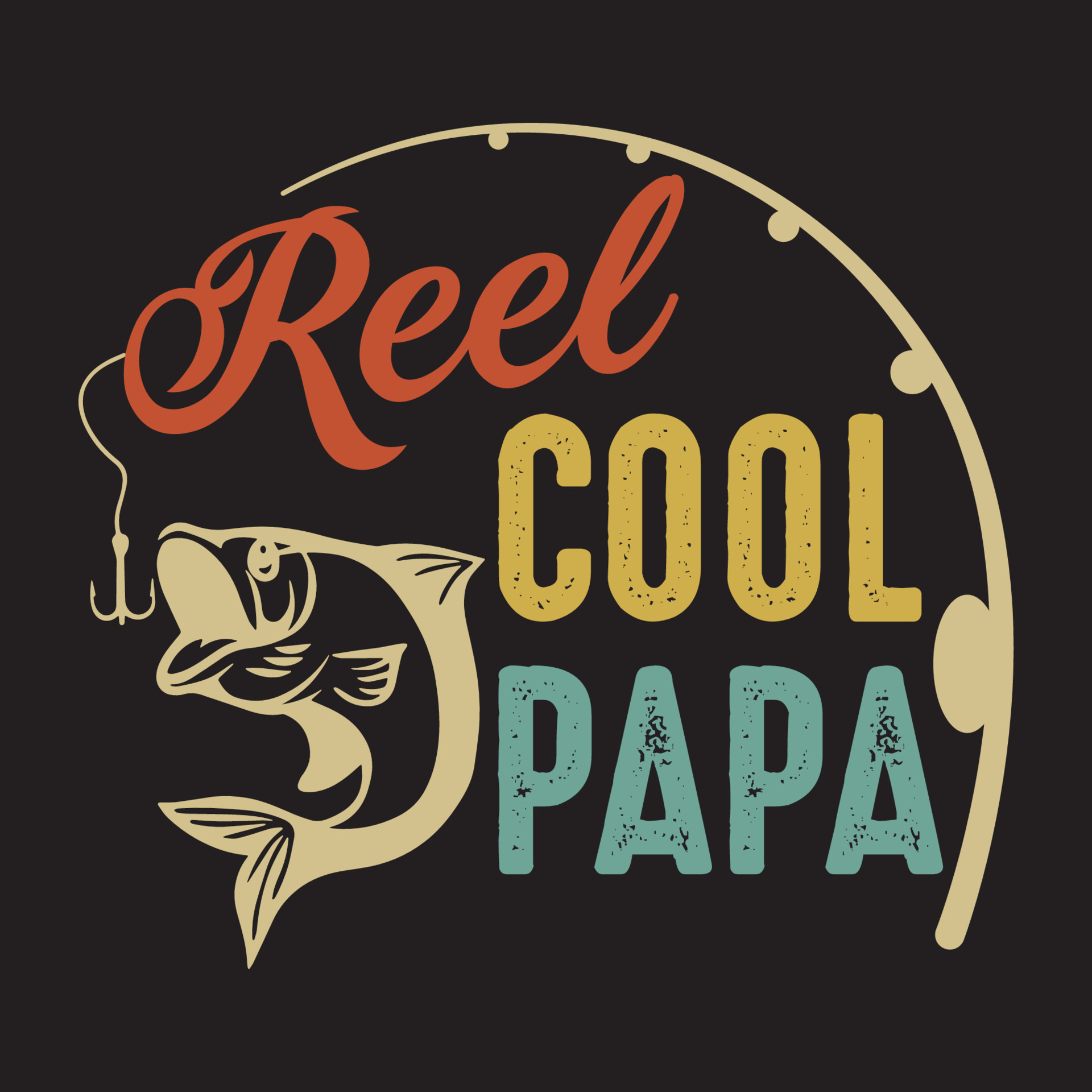 Reel Cool Papa vector T-shirt vector, Papa Fishing Vector. 11142610 Vector  Art at Vecteezy