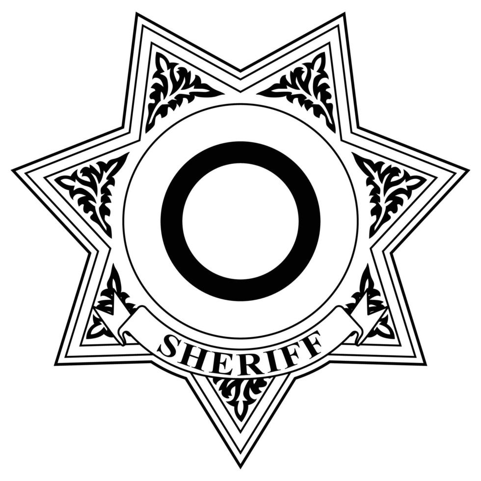 ilustración vectorial de la insignia del sheriff vector