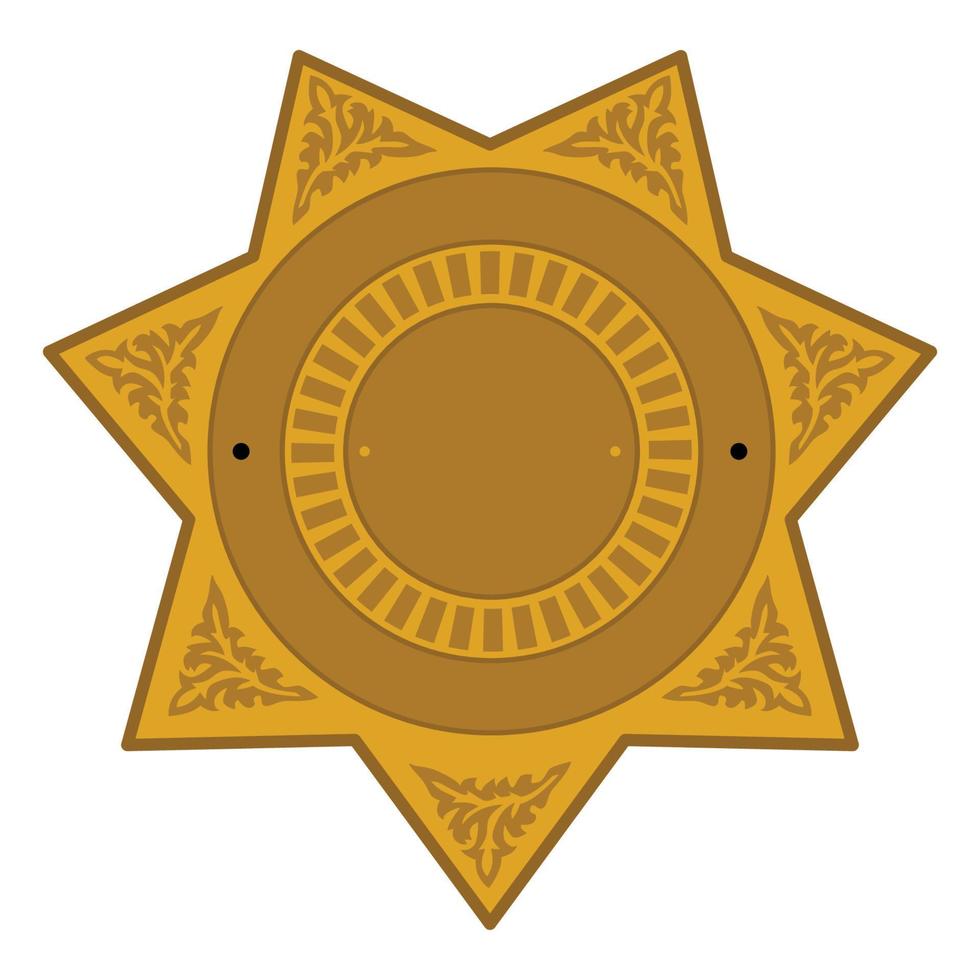 ilustración vectorial de la insignia del sheriff vector