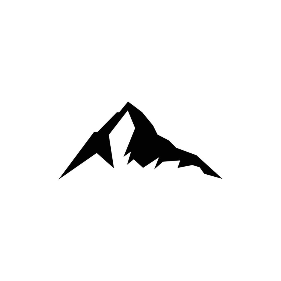 Mountain icon vector, white background vector