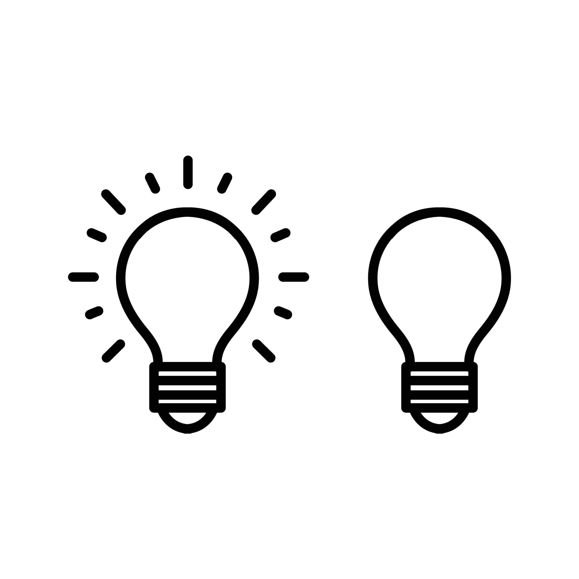 Light Bulb line icon vector, isolated on white background. Idea sign,  solution, thinking concept. Lighting Electric lamp. Electricity, shine.  Trendy Flat style for graphic design, Web site, UI. EPS 11142615 Vector Art