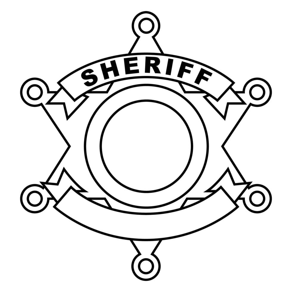 Vector illustration of sheriff badge 11142618 Vector Art at Vecteezy