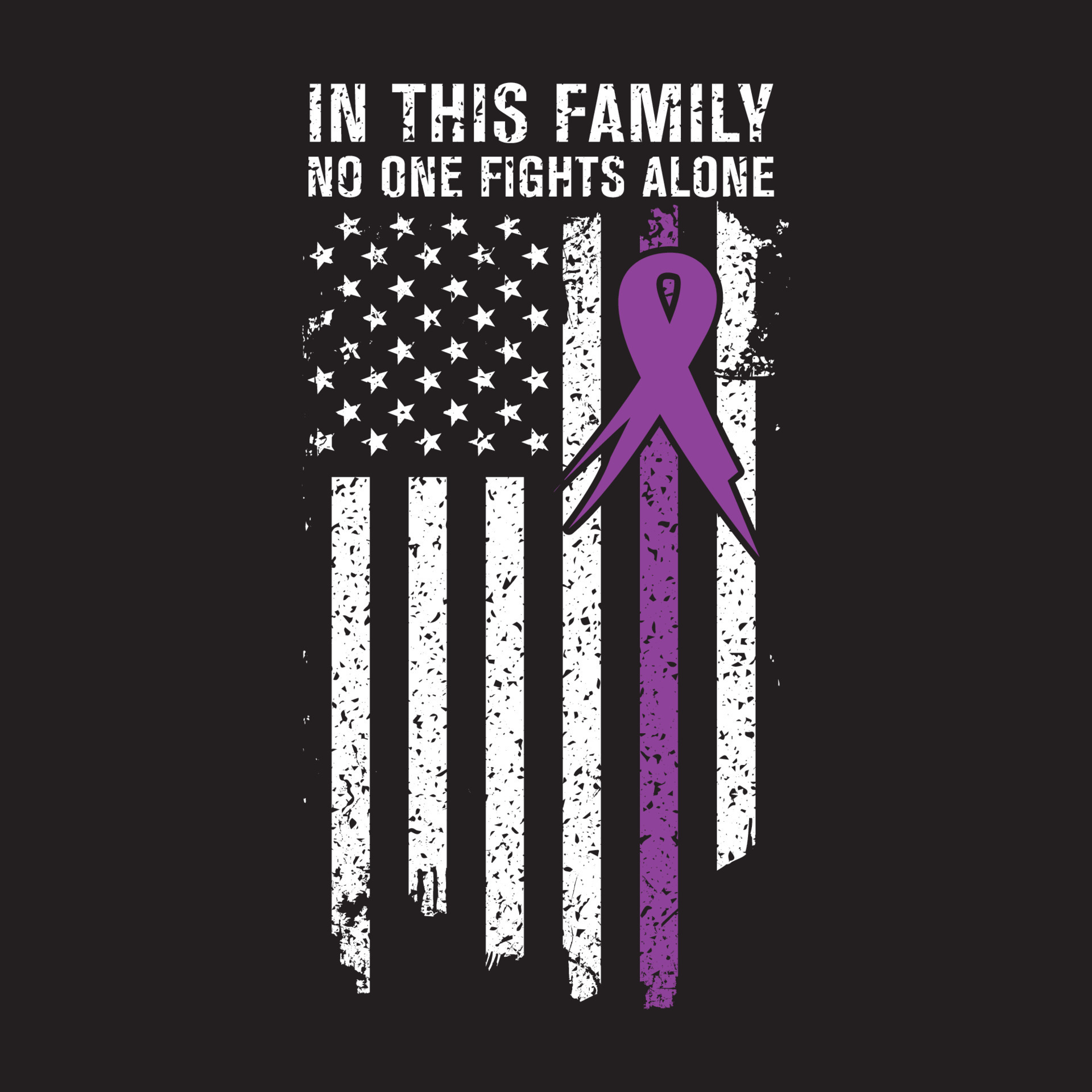 NO ONE FIGHTS ALONE, B cancer day, Awareness Symbol, Vector