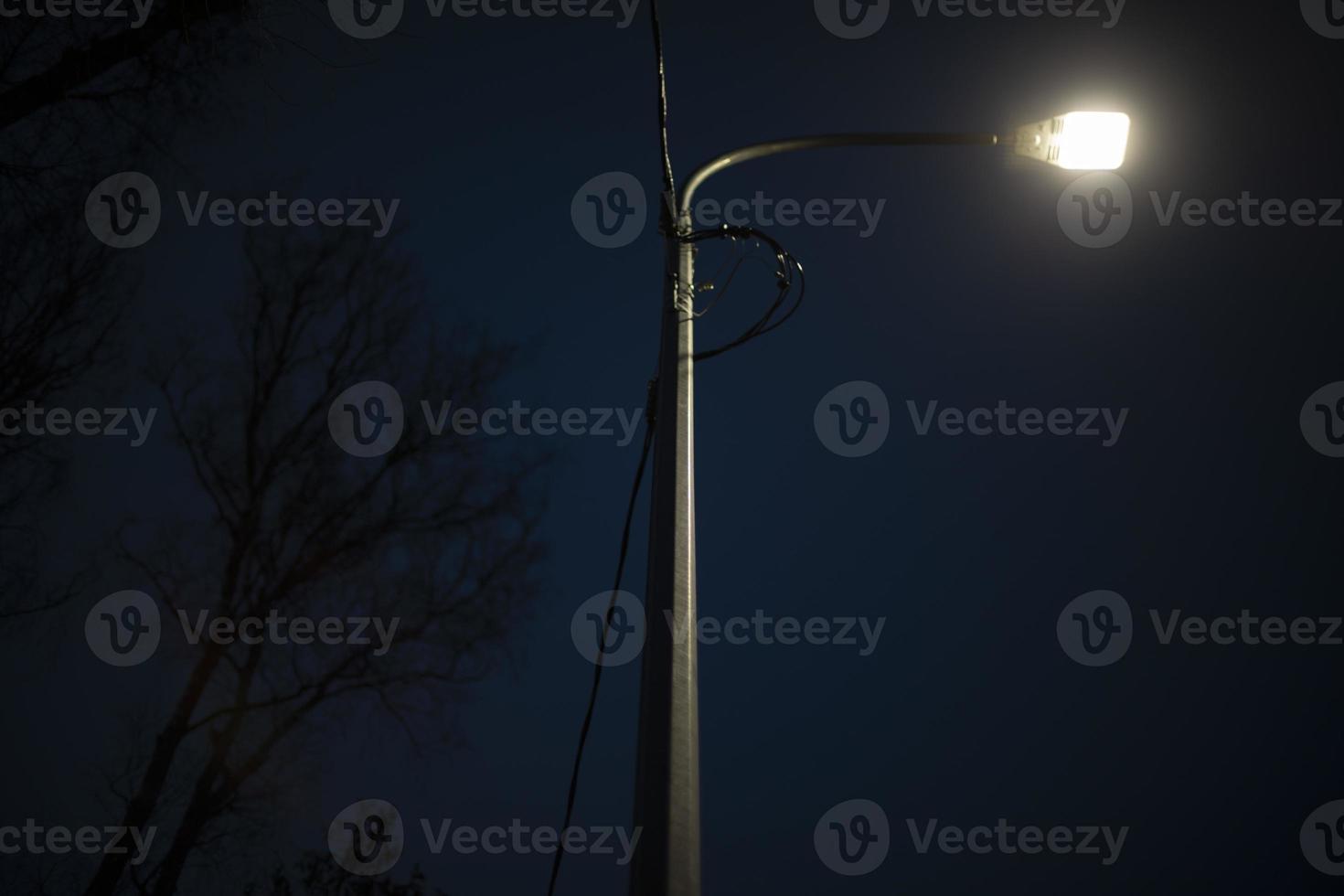 Street lighting. Lamp on pole. photo